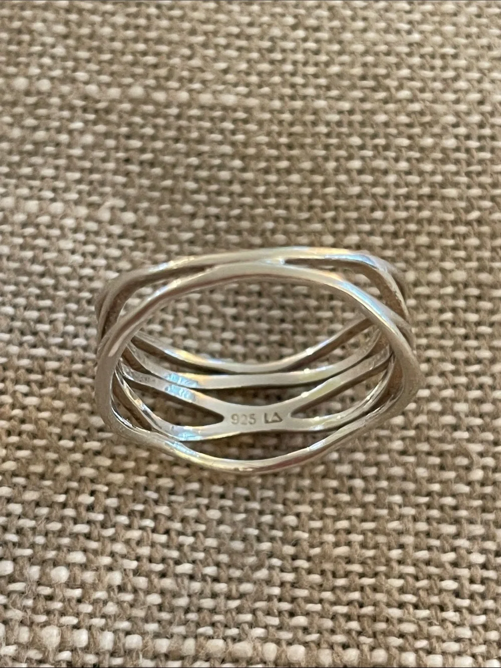 Sterling Silver LA Ocean Wave Ring